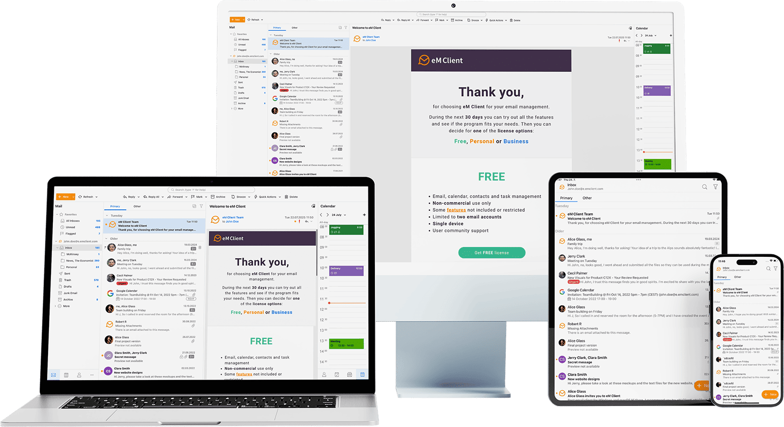 Devices with eM Client